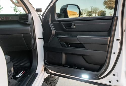 iJDMTOY Xenon White 18-SMD Full LED Under Side Door Courtesy Lights Compatible With Toyota 2022-up Tundra, 2023-up Sequoia, Compatible With Lexus 2024-up GX550, Replace OEM Single LED Lamp - style: White