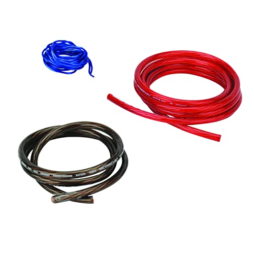 Scosche KDADCCSD Add-On Amplifier Install Wiring Kit - High Current Dual Car Amp Install Kit - Hybrid OFC Power/Ground Cable, Twisted Pair Audio Cables, Power Distribution Block and Wire Terminals