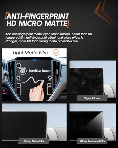 CDEFG Matte Anti Glare For 2022-2025 2026 Subaru WRX Screen Protector - 11.6 Inch Tempered Glass - WRX STARLINK (Premium, Limited, TR, GT, TS) Touchscreen Accessories - color: WRX 11.6 Inch Matte Tempered Glass