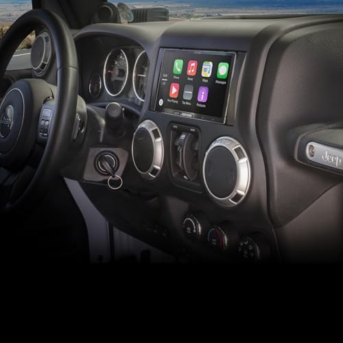 Scosche CR0714DDCS Double DIN Radio Install Dash Kit Compatible with Select 2007-19 Chrysler, Dodge or Jeep Vehicles - Complete Car Stereo Installation Kit - See Fit Guide in Images to Verify Vehicle - style: Premium Installation Set