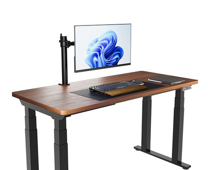 Amazon Basics Single Computer Monitor Stand with Cable Management, Height Adjustable VESA Desk Arm Mount, Fully Adjustable Tilt and Rotation, Steel, Black, Fits 13-30" Screens - size: 30 inches