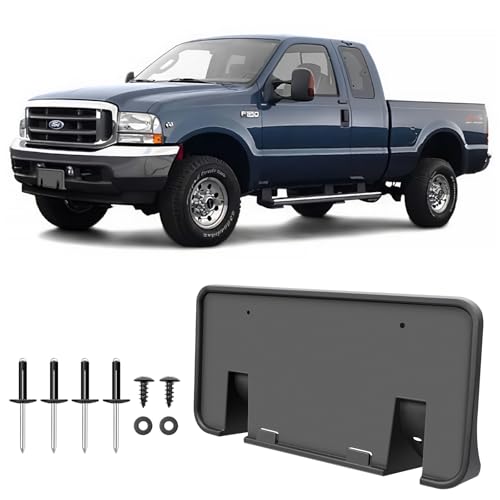 License Plate Frame for 1999-2004 Ford F250 F350 F450 F550 Super Duty - size: For 99-2004 F250 F350 F450 F550