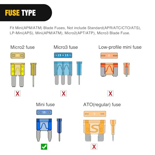 Nilight Fuse Holder Add-a-circuit Fuse TAP Adapter Mini ATM APM Blade Fuse Holder-10 Pack , 2 years Warranty - color: 10Pcs Mini