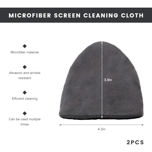 2 PCS Car Screen Cleaner, Foldable Microfiber Cloth Auto Touchscreen Cleaning Pad, Vehicle Touch Screen Cleaning Wipes Universal Interior Accessories for Dashboard LCD Display (Triangle) - color: Triangle, 2 Pcs