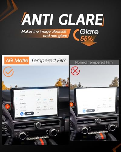 CDEFG Matte Anti Glare for 2025 2026 Toyota Tacoma Screen Protector, 14 Inch Touchscreen, 2024 2025 2026 Tacoma (TRD Pro, Limited, Trailhunter) Accessories Tempered Glass - color: Tacoma 14 Inch Matte