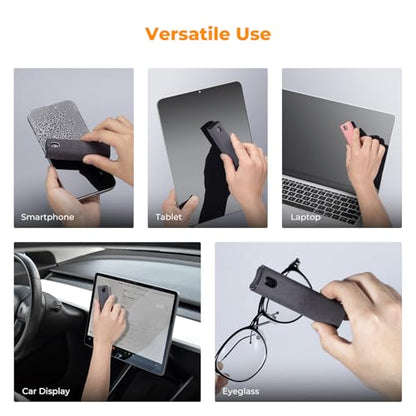 K&F CONCEPT 2-in-1 Screen Cleaning Tool, Includes 20ml Liquid, Grey & Pink