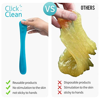 CLICK CLEAN Keyboard Cleaning Gel, 7oz Reusable Dust Cleaning Putty - color: Blue