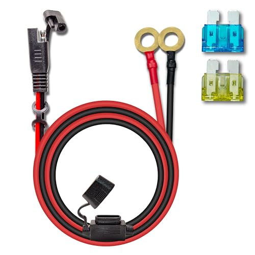 BFXM 10AWG 6FT SAE Connector Extension Cables with 15& 20A Fuse - color: 10awg6ft