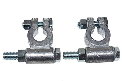 A-Team Performance Battery Terminal Kit - 2.5in Extended, 3/8in Bolt, Universal Fit - Dual Battery, Winch, Industrial Charging - Military Style Top Post Extenders & Locking Nuts