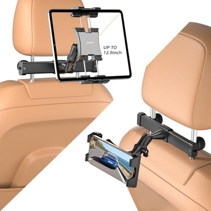 OHLPRO Tablet Holder for Car Headrest,360°Adjustable Clip Arm Tablet Mount for Car Backseat,Gifts Road Trip Essentials for Kids,Fits for 5-13" Device Like iPad Pro, Air, Mini, Galaxy, Fire - size: 5-13" Device