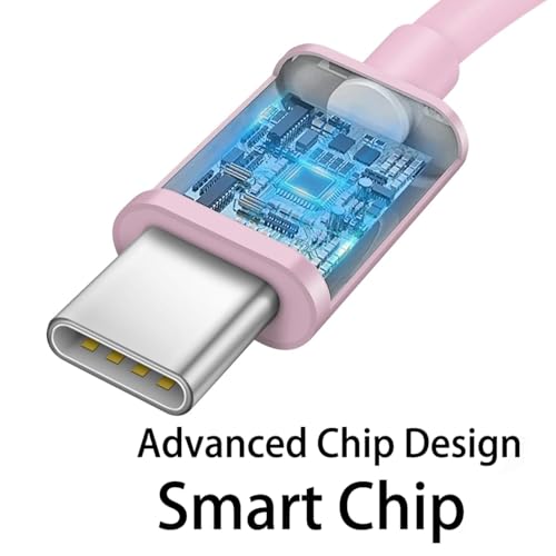 Pink Car Accessories USB C Cable 3ft Car Charger for i Phone 17E USB A to C Fast Charging for iPhone 17 Air 15 Pro Max 16 Plus, iPad Air Pro, Samsung Galaxy Z Flip 7/6/5/4/Z Fold SE/A16/A15/A54 2Pack - color: PINK A-C 3FT ×2
