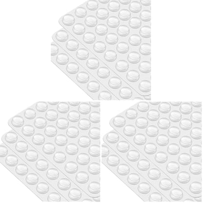 CHUNZEXI 320 PCS Cabinet Door Bumpers Clear Self Adhesive- Rubber Door Stoppers for Cabinets and Drawers (Pack of 3) - size: 320 PCS ½" (Pack of 3)