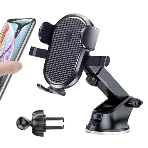 Car Phone Holder, Phone Holder Vent，CarWindshield Dashboard Truck Suction Cup, 360°Adjustable, Automobile Cradles Universal,car Phone Holders for iPhone Size 4.7inch-7inch