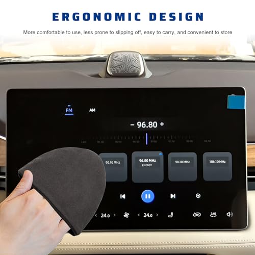 Car Screen Cleaning Wipes, 4.72" × 3.94" Triangle Microfiber Cleaner Auto Dashboard Display Wipes, Non-Scratch Foldable Cloth Touchscreen Cleaning Pad for Most Vehicles - color: Triangle