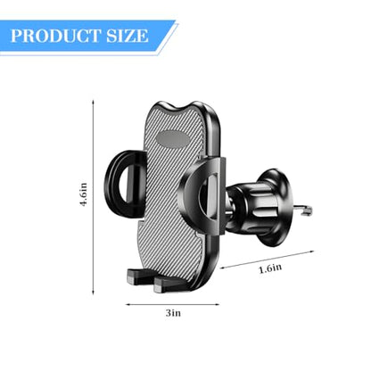 Car Phone Holder, 360° Rotatation Vehicle Air Vent Cell Phone Mount with Hook Clip, Hands Free Automotive Interior Smartphones Cradle, Universal for Most Vehicles (Carbon Fiber) - color: Carbon Fiber