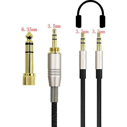 Replacement Audio Upgrade Cable Compatible with Hifiman Sundara, Ananda, Arya, HE400SE, Edition XS, HE4XX Headphones 3.5mm/6.35mm to Dual 3.5mm end 3meters/9.9ft - size: with Dual 3.5mm male