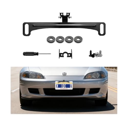 Car Rear View Camera License Plate Bracket, Anti-Rust Adjustable Backup Reverse Camera Installation Mount, No Drill Automotive Dash Cam Mirror Holder Accessories, Universal for Vehicle