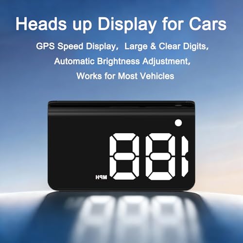 Heads up Display for Cars, Car HUD, GPS Speedometer,Head up Display for Car - color: White