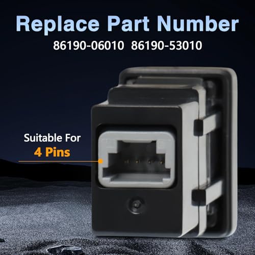 Aux Port Input Auxiliary Jack Audio Stereo Adapter Compatible with Toyota Camry 2007-2008 4Runner RAV4 FJ Cruiser Prius Yaris Lexus LS460 ES350 2007-2010 Replace# 86190-06010 86190-53010