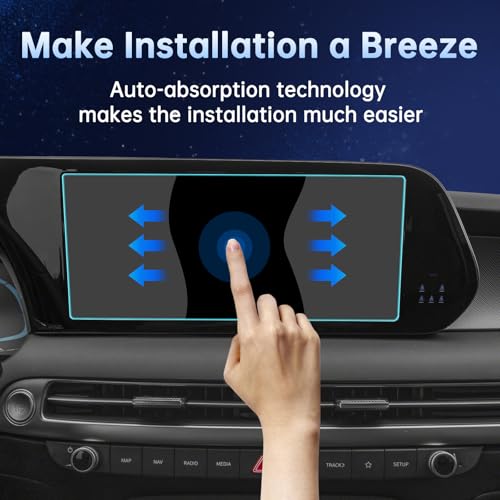 SHAOHAO for 2025 Hyundai Palisade Screen Protector for 2023 2024 2025 Hyundai Palisade Accessories (SE/SEL/XRT/Limited/Calligraphy) 12.3" Touchscreen Tempered Glass Anti Scratch & Fingerprint HD Clear