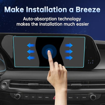 SHAOHAO for 2025 Hyundai Palisade Screen Protector for 2023 2024 2025 Hyundai Palisade Accessories (SE/SEL/XRT/Limited/Calligraphy) 12.3" Touchscreen Tempered Glass Anti Scratch & Fingerprint HD Clear