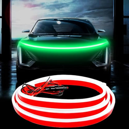 Car LED Hood Light Strip for Cars, SUVs, Trucks, Green, 70 Inch - color: Green, size: 70 Inches