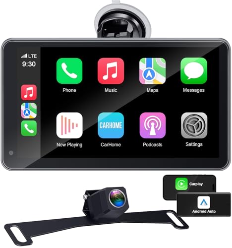 Portable Carplay Screen with Backup Camera - Bluetooth Fast Connects in 1s - size: 7.1'' Carplay Screen w/Backup Camera