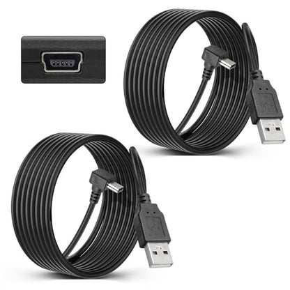 Anina 2Pcs Charging Cable for Garmin GPS - 6.56 Ft Mini USB Car Charger Power Cord - Compatible with Garmin Zumo and Nuvi GPS Navigators