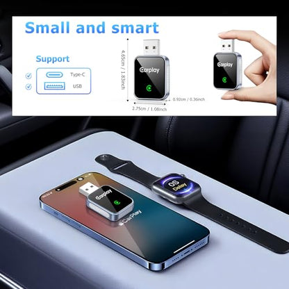 Wireless CarPlay Adapter for iPhone, Mini USB CarPlay Wireless Adapter for Factory Wired Apple CarPlay - size: Large