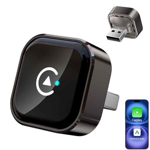 Dual Band Wireless CarPlay Adapter, 2-in-1 CarPlay & Android Auto Dongle
