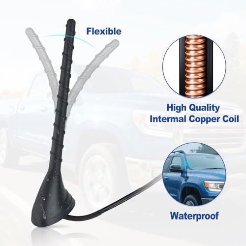 Superbat Universal Car Radio Antenna Roof Mount FM AM Stereo Antenna Replacement Aerial for Vehicle Truck SUV Marine Boat Radio Stereo Head Unit Receiver