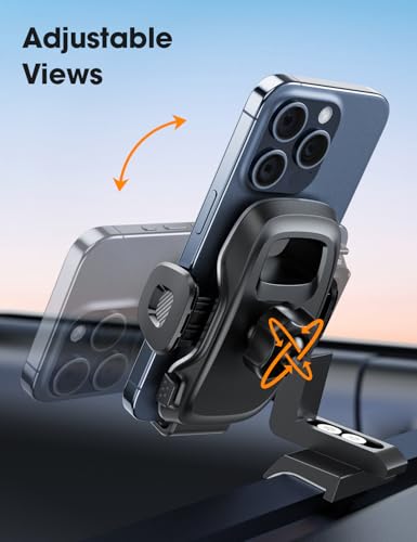 Upgraded Tacoma Phone Mount for Toyota Tacoma 2016-2023, 3rd Gen Dashboard Clip Cell Phone Cradle, Adjustable Stand, Suitable for Most Smartphones - style: Clamp Mount