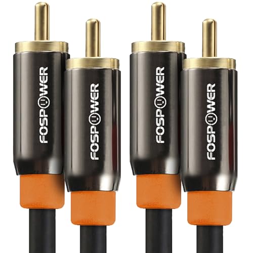 FosPower Digital Audio Coaxial Cable [24K Gold Plated Connectors] Premium S/PDIF RCA Male to RCA Male for Home Theater, HDTV, Subwoofer, Hi-Fi Systems - 3ft/2Pack | Digital audio coaxial S/PDIF cable featuring 24K gold-plated RCA male connectors for home