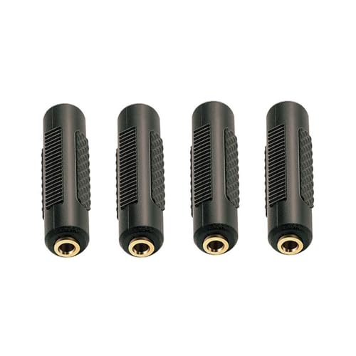 WISYIFIL 3.5mm （1/8 Inch ） to 3.5mm （1/8 Inch） Stereo Jack Female to Female Adapter Connector Gold Plated (4 Pack)