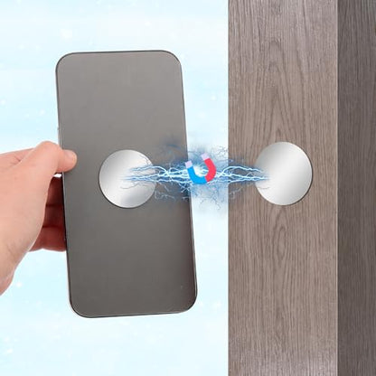 PATIKIL 30mm Metal Plate for Phone Magnet, 36pcs Round Adhesive Metal Plate Replacement Stickers for Magnetic Car Mount Holder Phone Case Wall, Silver Tone - size: 30mm