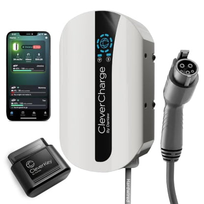 CleverCharge Level 2 EV Charger, 48A/240V, Hardwired, J1772 Connector
