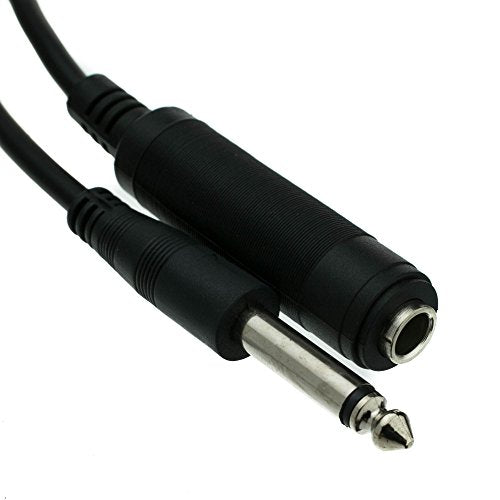 CableWholesale 1/4 Inch Mono Extension Cable, 6 feet 1/4" Male to 1/4" Female Plug for Electric Instruments (Guitar, Keyboard, Amplifier, Speakers, Synthesizers) - style: 1/4 Mono Male to 1/4 Female