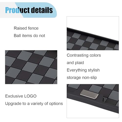 Car Dashboard Non Slip Mat, 11.06'' x 5.98'' Universal Grid Multi-Functional Sticky Adhesive Pad, Dash Sticky Gripping Mat for Cell Phones, Keys, Sunglasses, Electronic Devices, GPS (Black Gray)