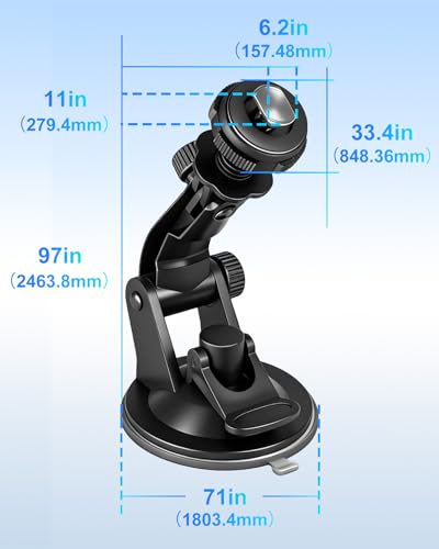 Windshield Suction Mount for Backup Camera Display Monitor