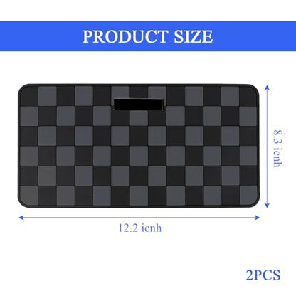 Wuyaoyao 2PCS Car Dashboard Anti Slip Mat, 12.2"×8.3" Non-Slip Dashboard Sticky Pad, PVC Car Dash Gripping Mat, Multifunctional Auto Grip Mat for Phones Sunglasses Keys Electronic Devices (Gray) - color: Gray