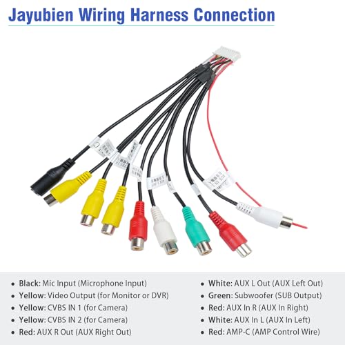 Android Radio RCA Wiring Harness Adapter 20Pin Plug - style: 20Pin Connector with 9RCA Plug