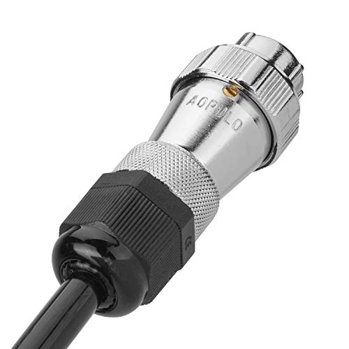 DALLUX Heavy Duty Vehicle Coil Trailer Cable with 2 Channel 4 PIN AV Connector Disconnect Kit for Truck Caravan Motor Home Backup Security Camera Monitor System - size: TC02