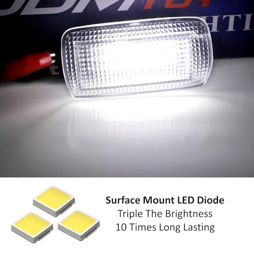 iJDMTOY Xenon White 18-SMD Full LED Under Side Door Courtesy Lights Compatible With Toyota 2022-up Tundra, 2023-up Sequoia, Compatible With Lexus 2024-up GX550, Replace OEM Single LED Lamp - style: White