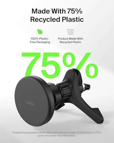 Belkin Qi2 15W Magnetic Wireless Vent Mount, Fast Charging Car Charger - style: Vent Mount