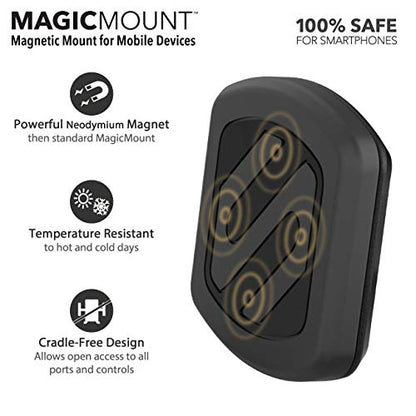Scosche MAGWSM-10PKFLT MagicMount Magnetic Suction Cup Phone Mount for Car Dashboard or Windshield, 360° Adjustable Magnet Head, Universal Cell Phone Holder for iPhone, Samsung & More (Pack of 10) - size: 10 Pack, style: Window / Dash Suction