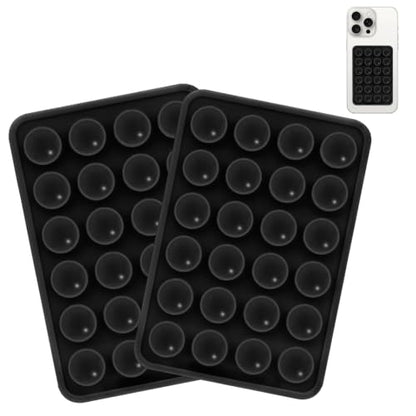 Giumel 2PCS Silicone Suction Phone Case Mount, Non Slip Suction Cup, Hands-Free Phone Accessories Holder for Selfies and Videos, Silicone Adhesive Stand Sticky for Cell Phone Inkiness - color: Inkiness
