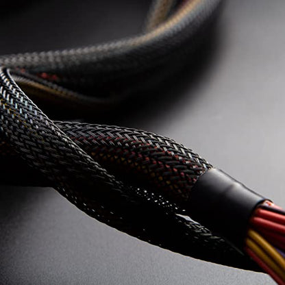 Xuniea 96ft Wire Loom Braided Cable 1/2, 1/4, 3/8 Inch,Black and Blue - color: Black and Blue, size: 1/2, 1/4, 3/8 Inch
