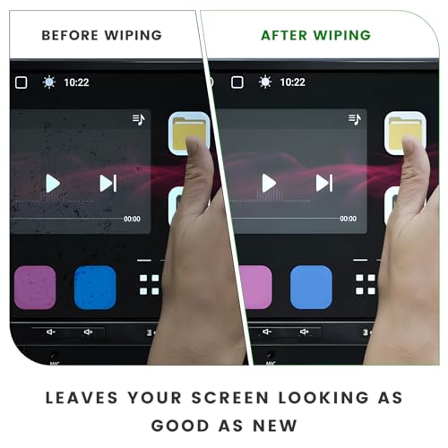 2 PCS Car Screen Cleaner, Foldable Microfiber Cloth Auto Touchscreen Cleaning Pad, Vehicle Touch Screen Cleaning Wipes Universal Interior Accessories for Dashboard LCD Display (Blue & Gray) - color: Blue & Gray, 2 Pcs