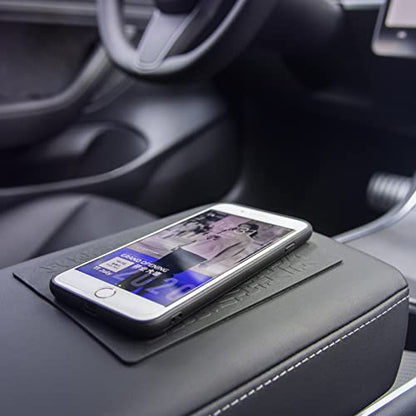 Car Dashboard Non Slip Mat, JIMISHA Anti Slip Pad, Anti Slide Sticky Dash Pad, Multifunctional Fixate Gripping Gel Pad for Radar Detector, Cell Phone, Keys, Glass, GPS, Coins 6.3x5.1 inch (2 Pack) - color: Black - 2 Pack