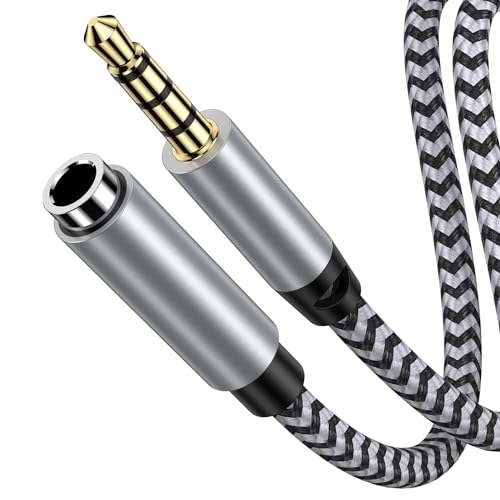 Headphone Extension Cable 6FT 3.5mm Male to Female Aux Jack Extender Cord